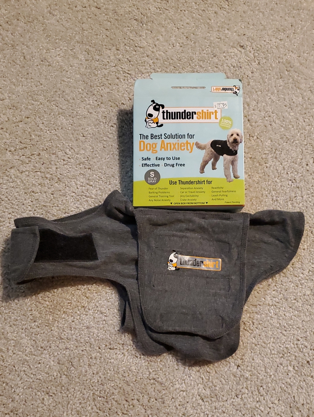 Thundershirt Gray Calming Wrap for Dogs - Thundershirt Brand